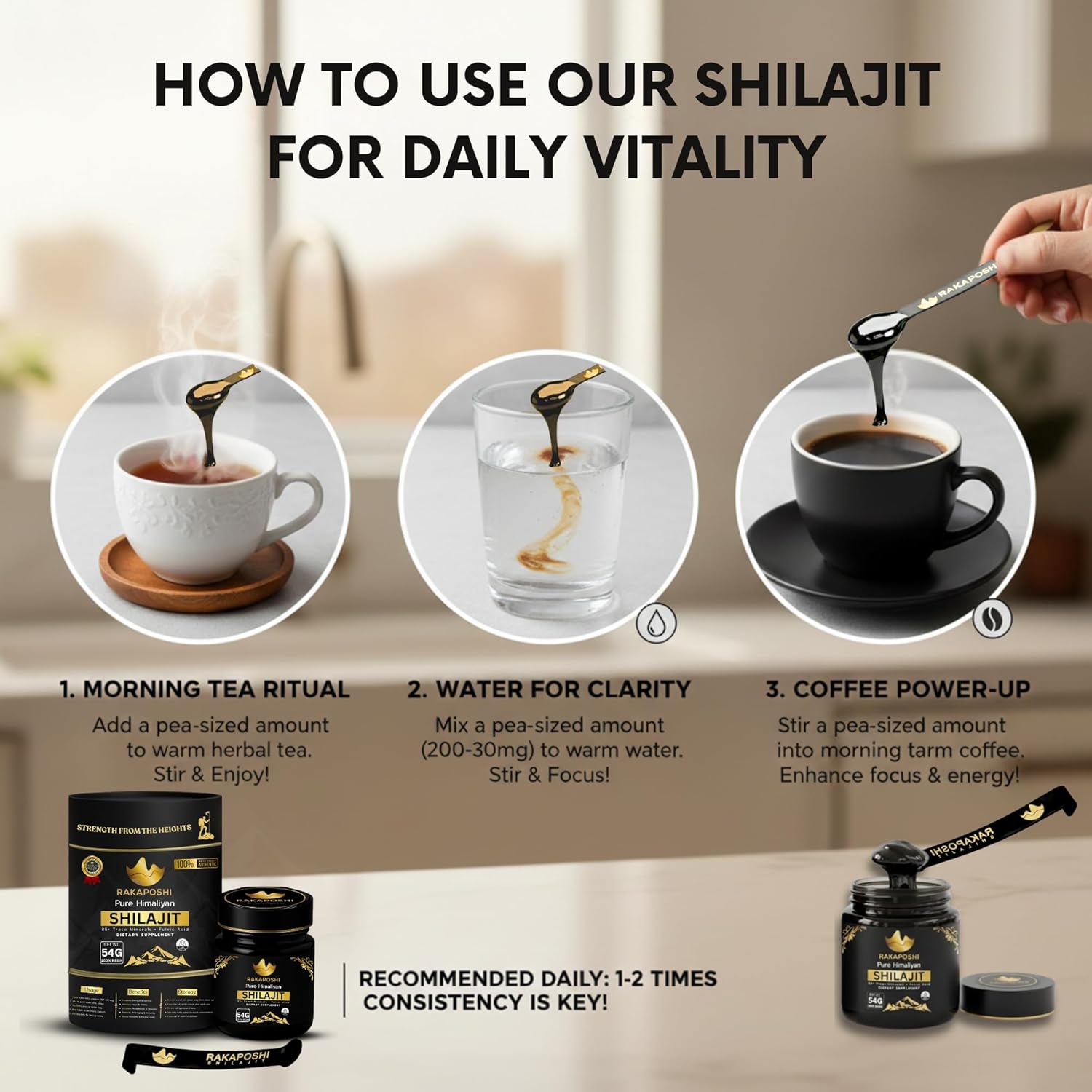 Pure Himalayan Shilajit Resin 30/54g (Gold Grade) – Lab Tested